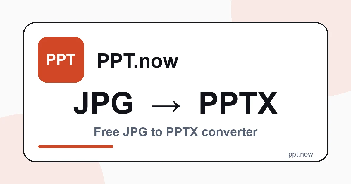 Convert JPG to PPTX Online Free