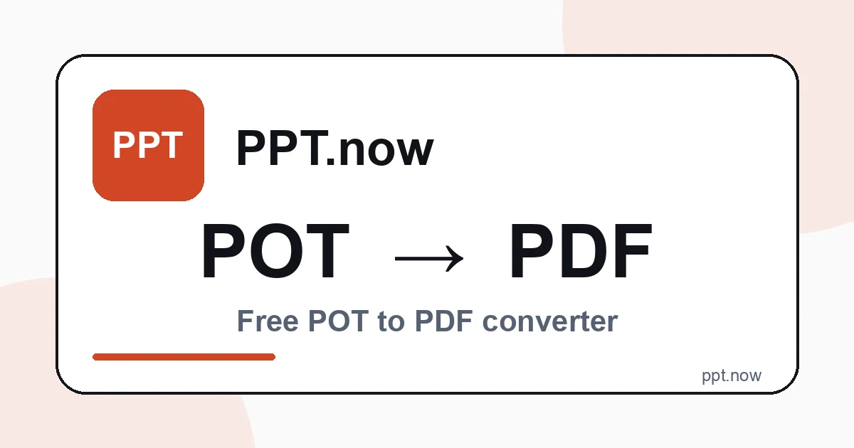 Convert POT to PDF Online Free