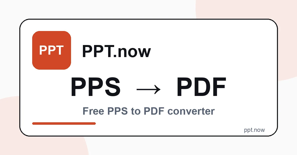Convert PPS to PDF Online Free